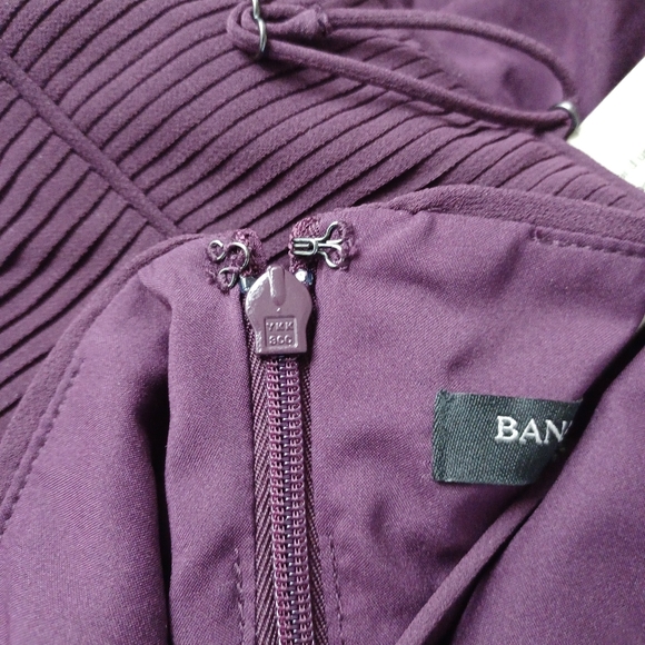 Banana Republic Dress Petite Size 6 Color Plum burgandy - Picture 8 of 14